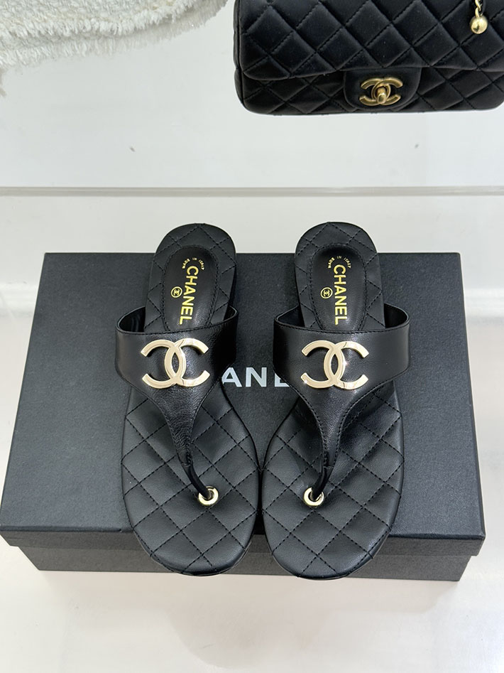 最高級シャネルスーパーコピー CHANEL ココマーク トングサンダル ラムスキン 2026年春夏 新作 ブラック 2630984 シャネル 靴 アウトレット - 画像 (7)