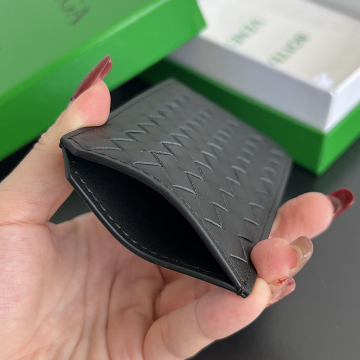 最高級ボッテガコピー Bottega Veneta イントレチャート ピッコロ バーティカル カードケース ブラック 796963V4LQ18425 ボッテガ カードケース 財布代わり - 画像 (5)
