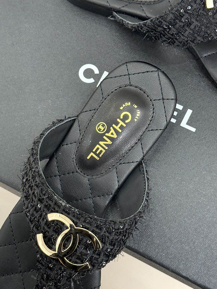最高級シャネルスーパーコピー CHANEL ココマーク トングサンダル ラムスキン 2026年春夏 新作 ブラック 2630987 シャネル新作サンダル - 画像 (6)
