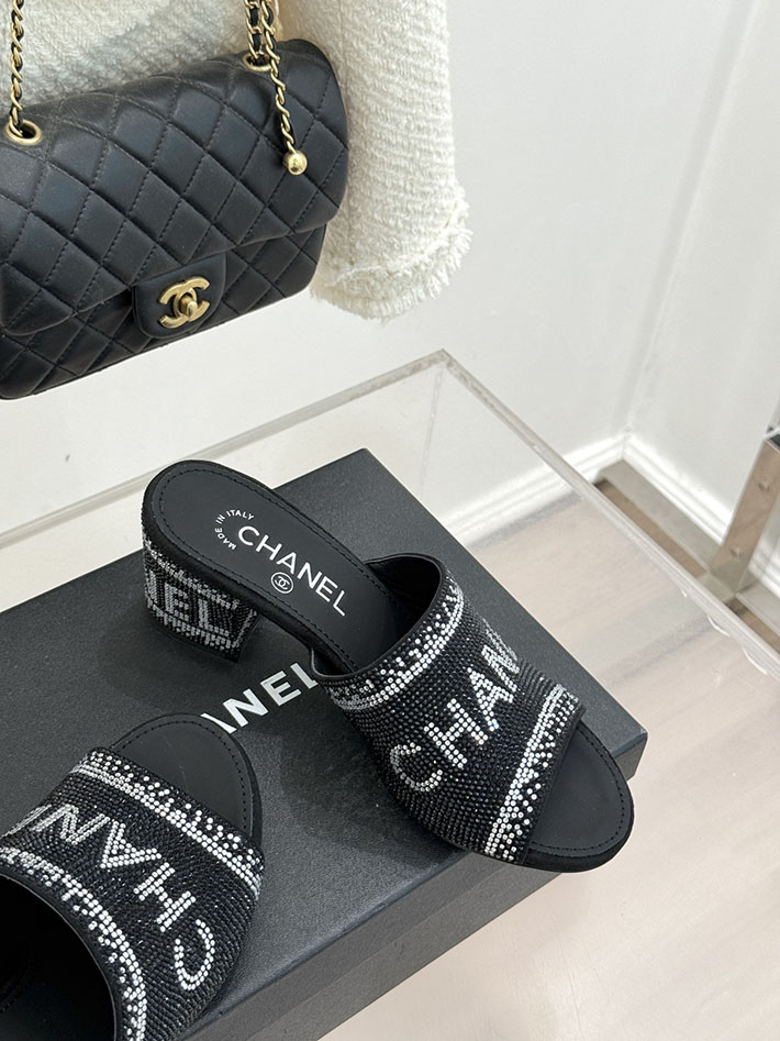 最高級シャネルスーパーコピー CHANEL ココマーク ミュール サンダル ストラス 2026年春夏 新作 ブラック 2630988 シャネル 靴 サンダル - 画像 (6)