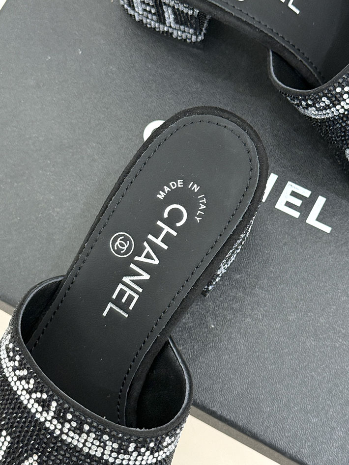 最高級シャネルスーパーコピー CHANEL ココマーク ミュール サンダル ストラス 2026年春夏 新作 ブラック 2630988 シャネル 靴 サンダル - 画像 (3)