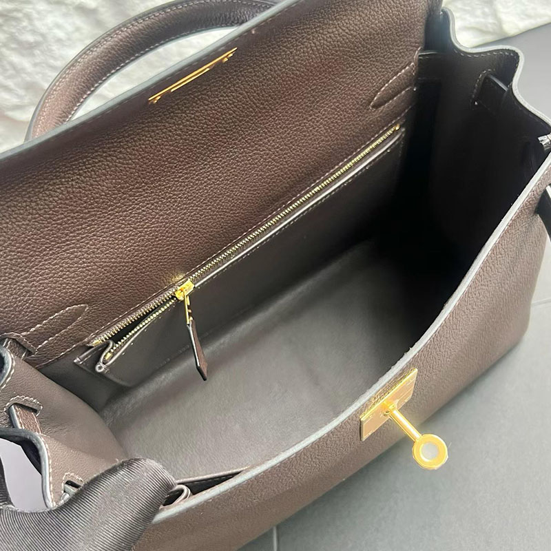 エルメス ケリー28の通販 HERMES ケリー28 内縫い エベンヌ トゴ ゴールド金具 H027630CC46 エルメス ケリー28 定価 - 画像 (5)
