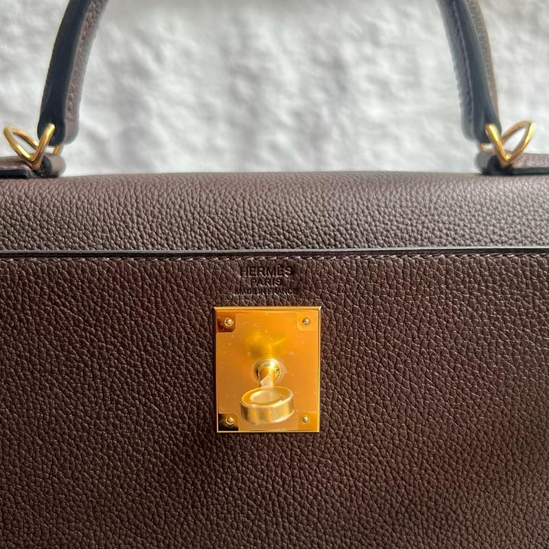 エルメス ケリー28の通販 HERMES ケリー28 内縫い エベンヌ トゴ ゴールド金具 H027630CC46 エルメス ケリー28 定価 - 画像 (3)