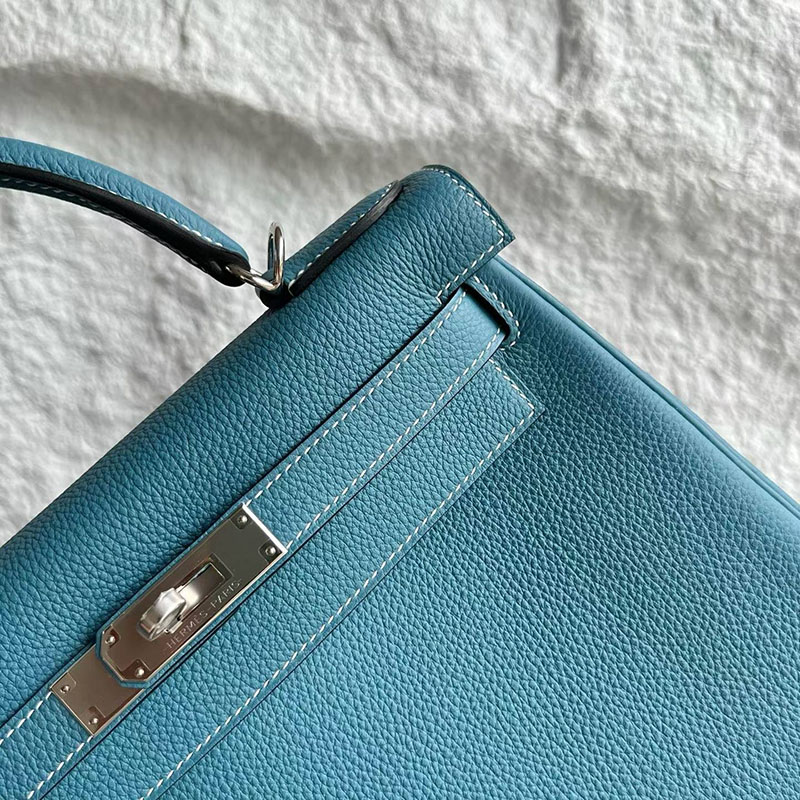エルメス ケリー28の通販 HERMES ケリー28 内縫い ニューブルージーン トゴ シルバー金具 H027630CKD2 エルメス ケリー 28 トゴ - 画像 (9)