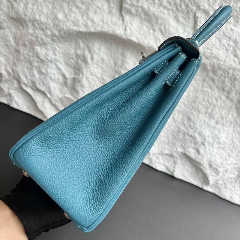 エルメス ケリー28の通販 HERMES ケリー28 内縫い ニューブルージーン トゴ シルバー金具 H027630CKD2 エルメス ケリー 28 トゴ - 画像 (6)