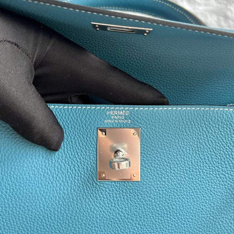 エルメス ケリー28の通販 HERMES ケリー28 内縫い ニューブルージーン トゴ シルバー金具 H027630CKD2 エルメス ケリー 28 トゴ - 画像 (5)