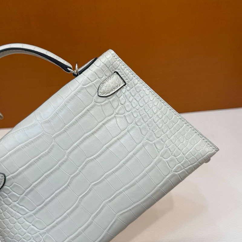エルメス ケリー ミニの通販 HERMES ケリーミニ2 外縫い グリシマン クロコダイル シルバー金具 H073595CK0V ミニケリー クロコ - 画像 (7)