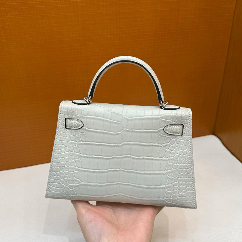 エルメス ケリー ミニの通販 HERMES ケリーミニ2 外縫い グリシマン クロコダイル シルバー金具 H073595CK0V ミニケリー クロコ - 画像 (3)