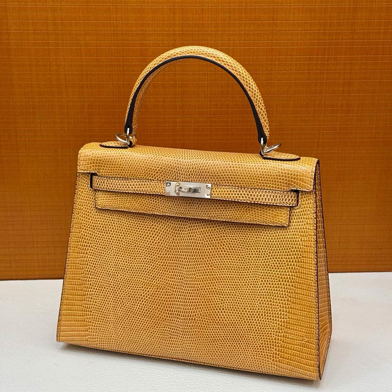 エルメス ケリー25の通販 HERMES ケリー25 外縫い セサミ リザード シルバー金具 H043003CK2S ケリー25 リザード - 画像 (6)