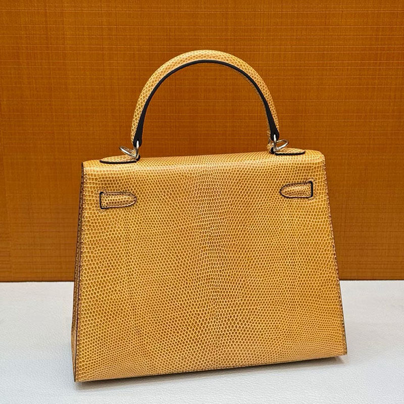 エルメス ケリー25の通販 HERMES ケリー25 外縫い セサミ リザード シルバー金具 H043003CK2S ケリー25 リザード - 画像 (4)
