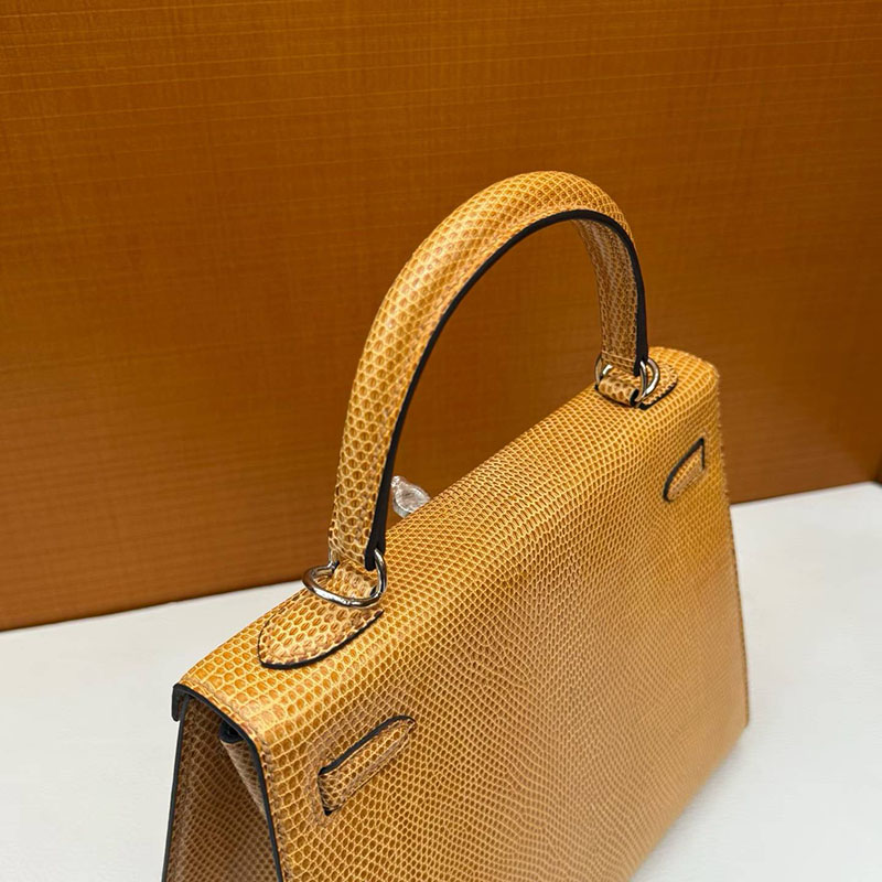 エルメス ケリー25の通販 HERMES ケリー25 外縫い セサミ リザード シルバー金具 H043003CK2S ケリー25 リザード - 画像 (3)