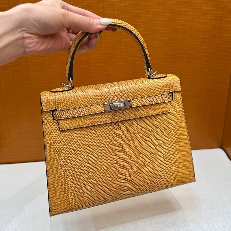 エルメス ケリー25の通販 HERMES ケリー25 外縫い セサミ リザード シルバー金具 H043003CK2S ケリー25 リザード - 画像 (2)