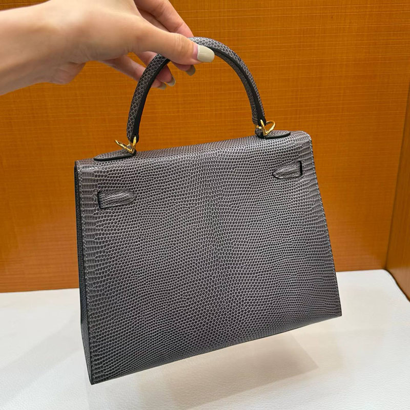 エルメス ケリー25の通販 HERMES ケリー25 外縫い グリスフォンセ リザード ゴールド金具 H043003CC84 ケリー 25 リザード - 画像 (2)