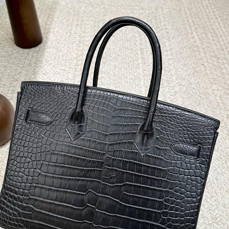 エルメス バーキン 30の通販 HERMES バーキン30 ブラック クロコダイル シルバー金具 H041706CK89 バーキン30 黒 - 画像 (5)