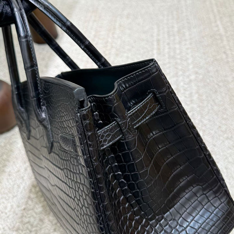 エルメス バーキン 30の通販 HERMES バーキン30 ブラック クロコダイル シルバー金具 H041706CK89 バーキン30 黒 - 画像 (3)