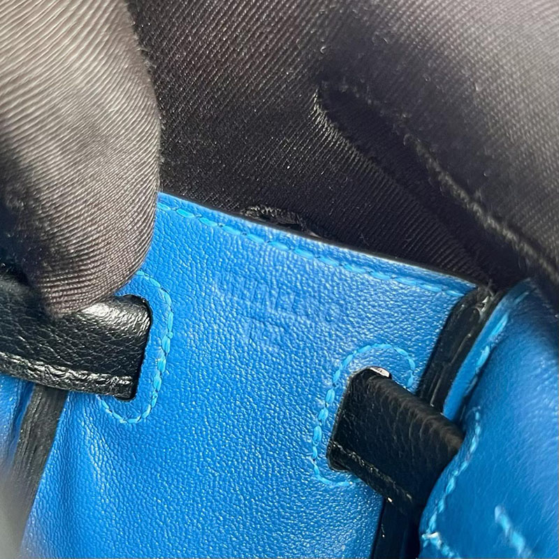 エルメス ケリードールの通販 HERMES ケリードール ブルーゼリージュ/ブラック クロコダイル シルバー金具 H082320CKI7 ケリードール バッグ - 画像 (2)