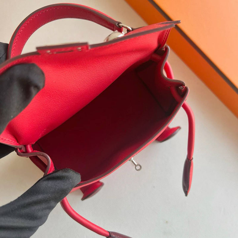 エルメス ケリードールの通販 HERMES ケリードール ルージュカザック/ルージュアッシュ スイフト シルバー金具 H085023CKQ5 ケリードール 風 - 画像 (4)