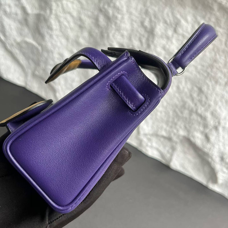エルメス ケリードールの通販 HERMES ケリードール パープル/デュンヌ スイフト シルバー金具 H085023CKX3 ケリードール 値段 - 画像 (9)
