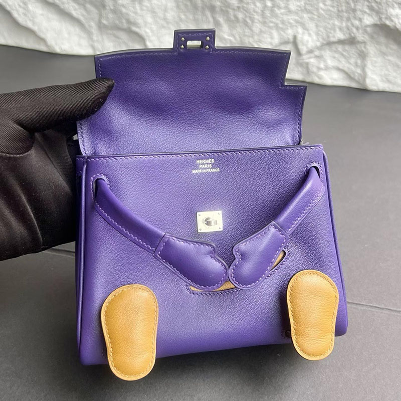 エルメス ケリードールの通販 HERMES ケリードール パープル/デュンヌ スイフト シルバー金具 H085023CKX3 ケリードール 値段 - 画像 (7)