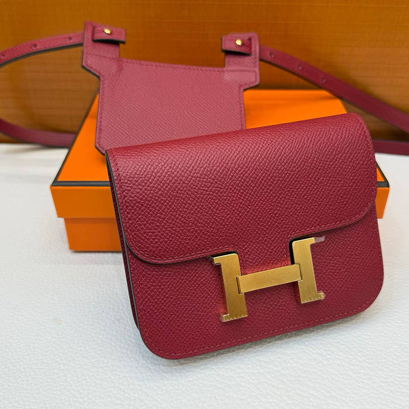 エルメス コンスタンス スリムの通販 HERMES コンスタンス スリム ルージュグレナ ヴォー・エプソン ゴールド金具 H082060CCK1 コンスタンス スリム 定価 - 画像 (6)