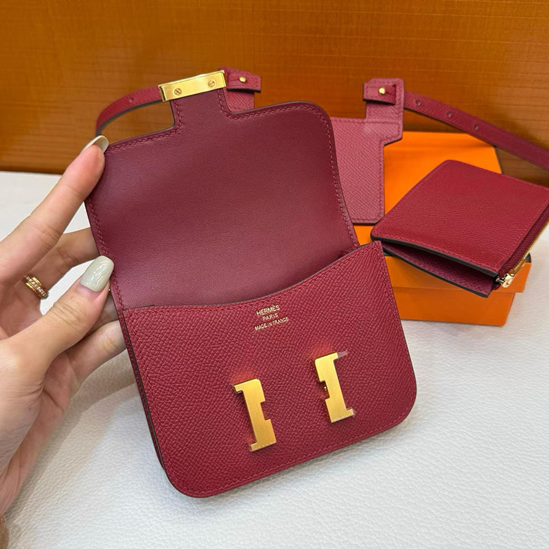 エルメス コンスタンス スリムの通販 HERMES コンスタンス スリム ルージュグレナ ヴォー・エプソン ゴールド金具 H082060CCK1 コンスタンス スリム 定価 - 画像 (5)