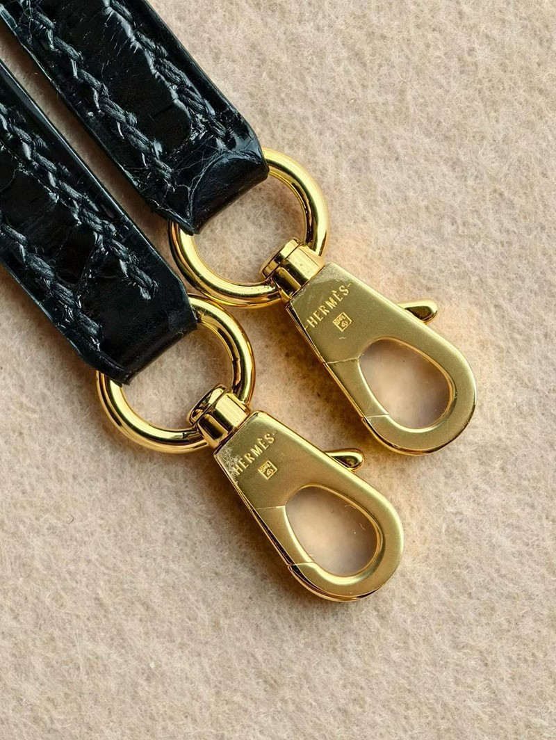 エルメス ケリー ミニの通販 HERMES ケリーミニ2 外縫い ブラック クロコダイル ゴールド金具 H071960CC89 エルメス ケリーミニ2 - 画像 (3)