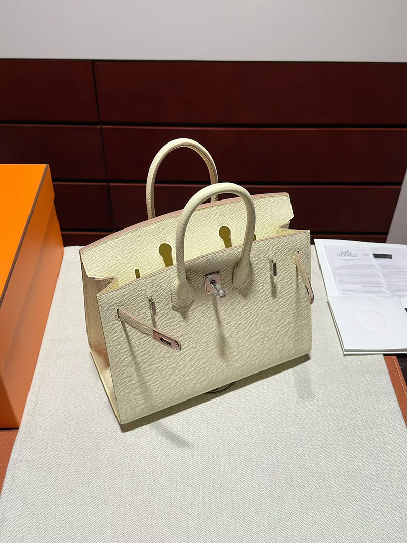 エルメス バーキン25の通販 HERMES バーキン25セリエ ジョーヌミルトン ヴォーエプソン シルバー金具 H082302CKI8 エルメス バーキン25 人気色 - 画像 (6)