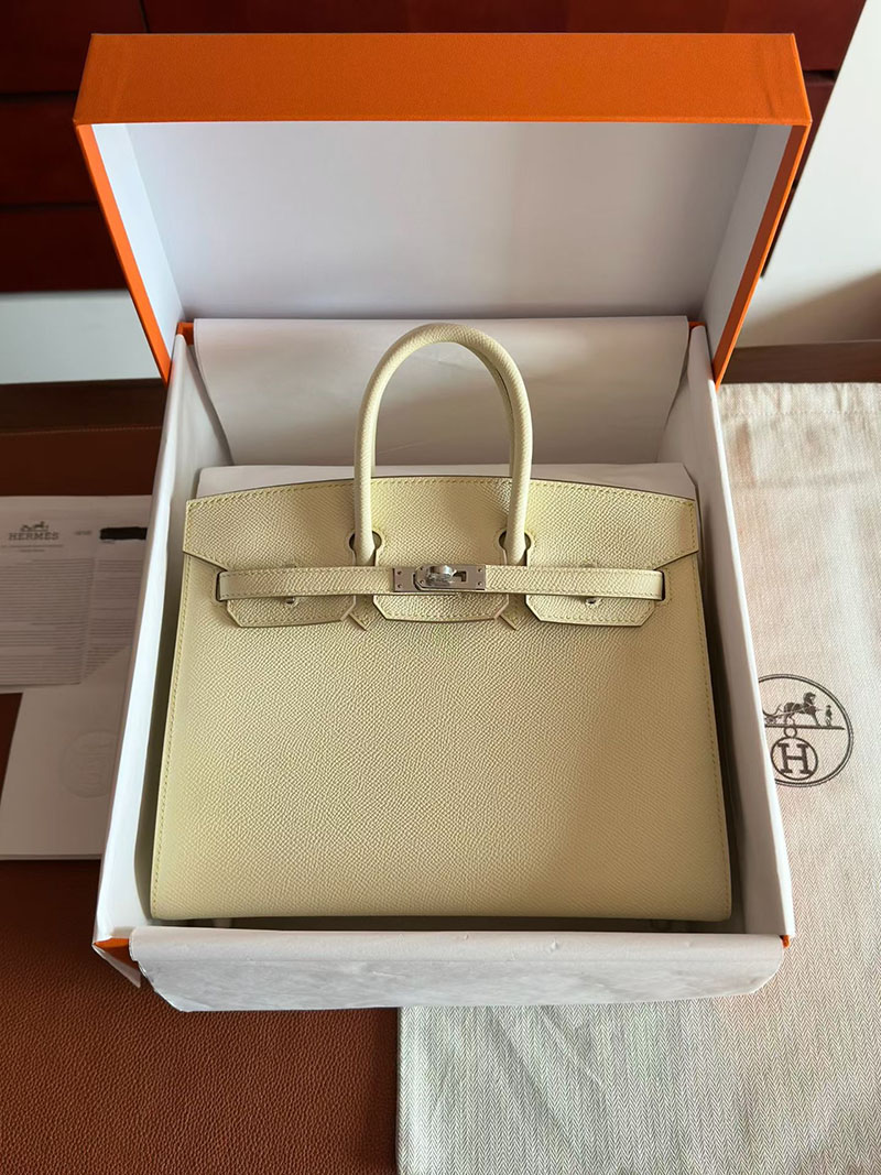 エルメス バーキン25の通販 HERMES バーキン25セリエ ジョーヌミルトン ヴォーエプソン シルバー金具 H082302CKI8 エルメス バーキン25 人気色 - 画像 (2)