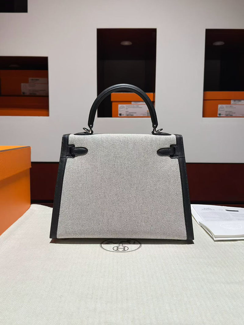 エルメス ケリー 25の通販 HERMES ケリー25 外縫い 黒 ブラック スイフト/トワルアッシュ シルバー金具 2633054 ケリー25 黒 - 画像 (2)