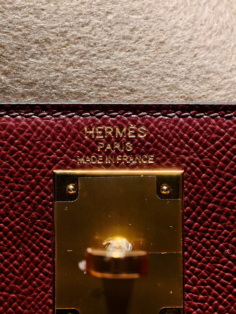 エルメス ケリー28の通販 HERMES ケリー28 外縫い ルージュアッシュ ヴォーエプソン ゴールド金具 H030186CC55 エルメス ケリー28 定価 - 画像 (5)
