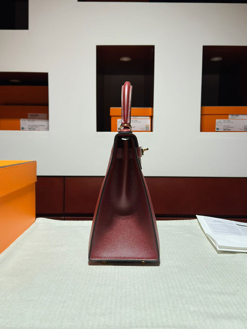 エルメス ケリー28の通販 HERMES ケリー28 外縫い ルージュアッシュ ヴォーエプソン ゴールド金具 H030186CC55 エルメス ケリー28 定価 - 画像 (2)