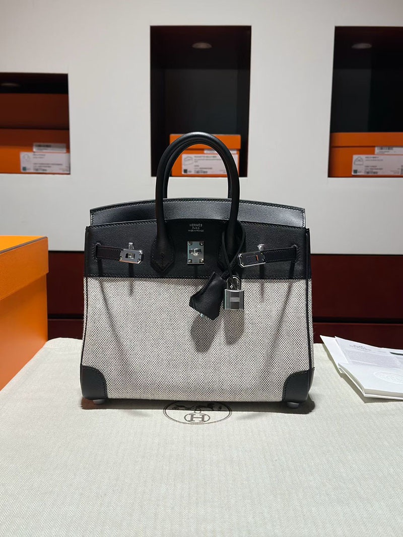 エルメス バーキン25の通販 HERMES バーキン25 黒 ブラック トワルアッシュ/スイフト シルバー金具 2633058 バーキン25 黒 定価 - 画像 (7)