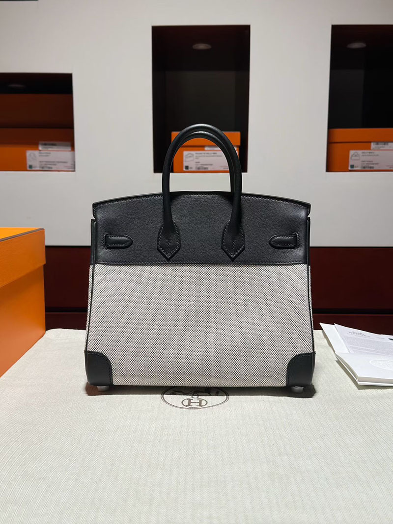 エルメス バーキン25の通販 HERMES バーキン25 黒 ブラック トワルアッシュ/スイフト シルバー金具 2633058 バーキン25 黒 定価 - 画像 (6)