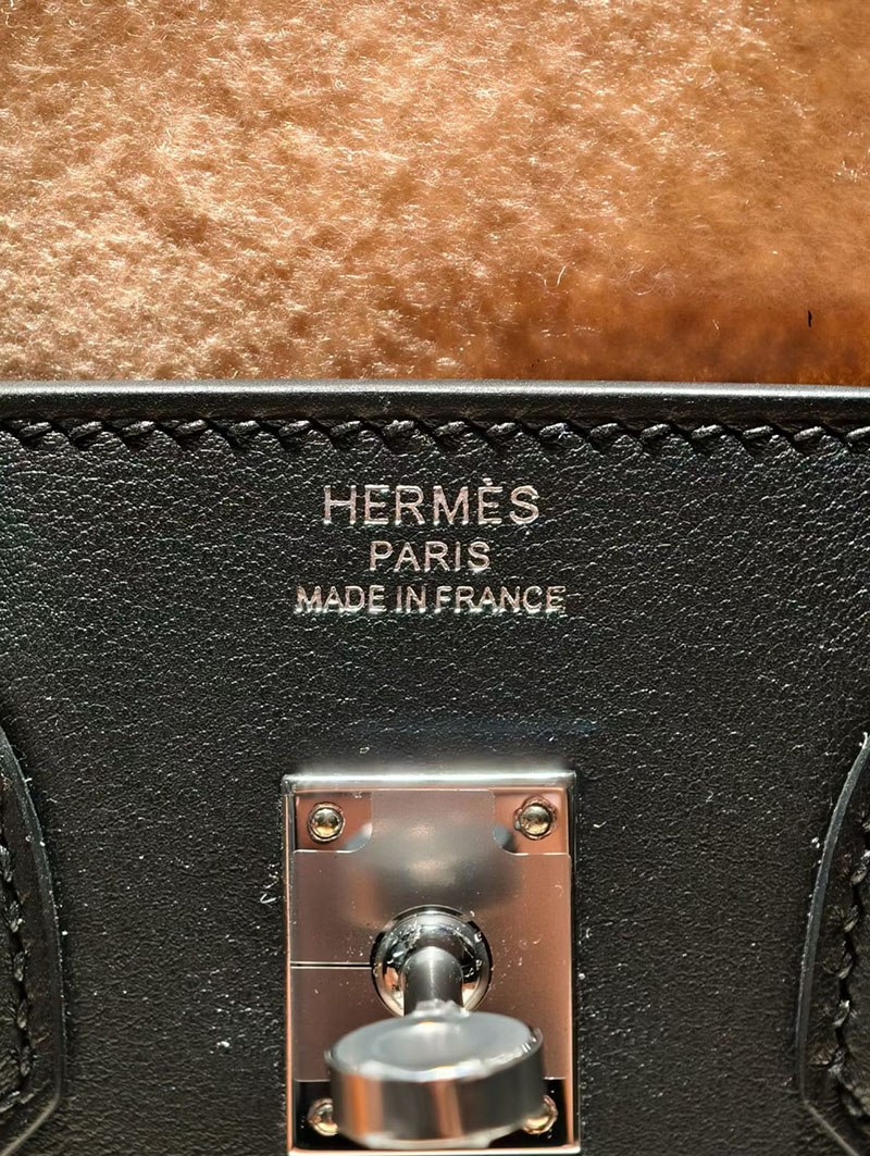 エルメス バーキン25の通販 HERMES バーキン25 黒 ブラック トワルアッシュ/スイフト シルバー金具 2633058 バーキン25 黒 定価 - 画像 (2)