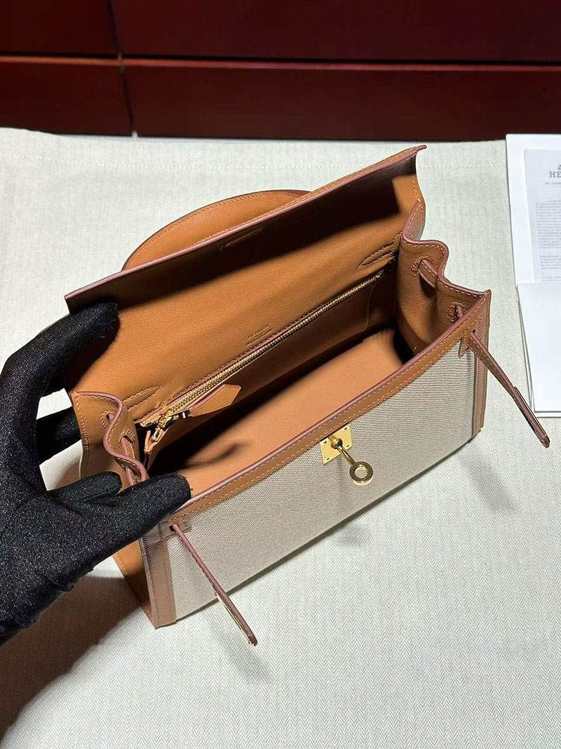 エルメス ケリー 25の通販 HERMES ケリー25 外縫い ゴールド スイフト/トワルアッシュ ゴールド金具 2633059 ケリー25 人気色 - 画像 (6)
