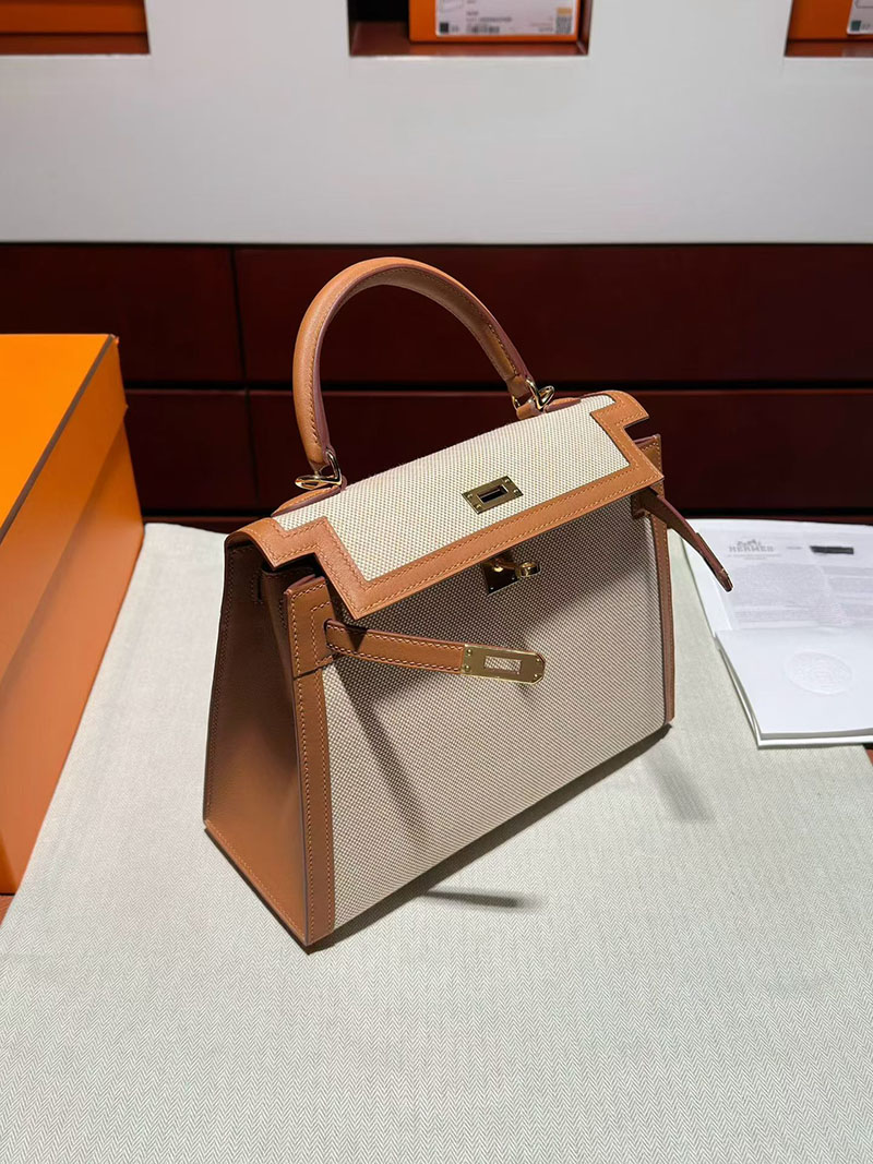 エルメス ケリー 25の通販 HERMES ケリー25 外縫い ゴールド スイフト/トワルアッシュ ゴールド金具 2633059 ケリー25 人気色 - 画像 (5)