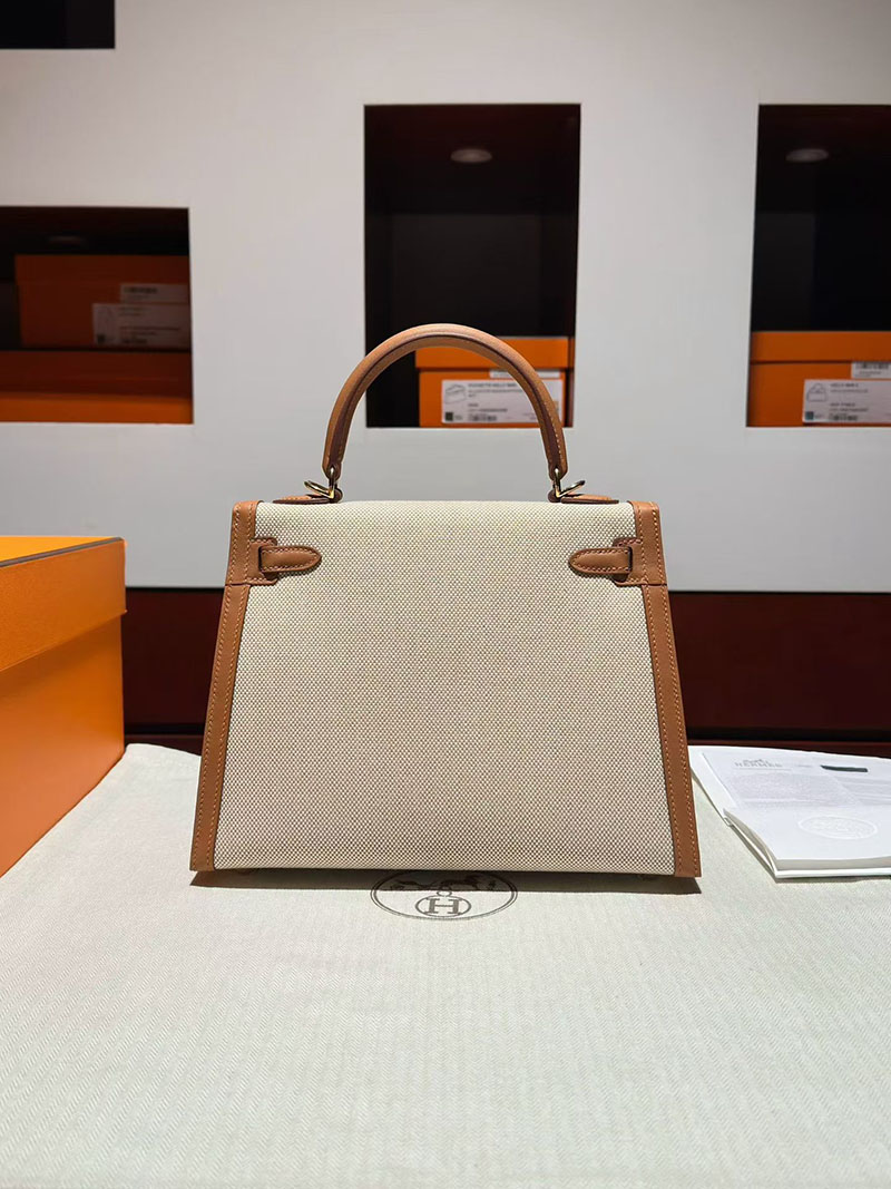 エルメス ケリー 25の通販 HERMES ケリー25 外縫い ゴールド スイフト/トワルアッシュ ゴールド金具 2633059 ケリー25 人気色 - 画像 (2)