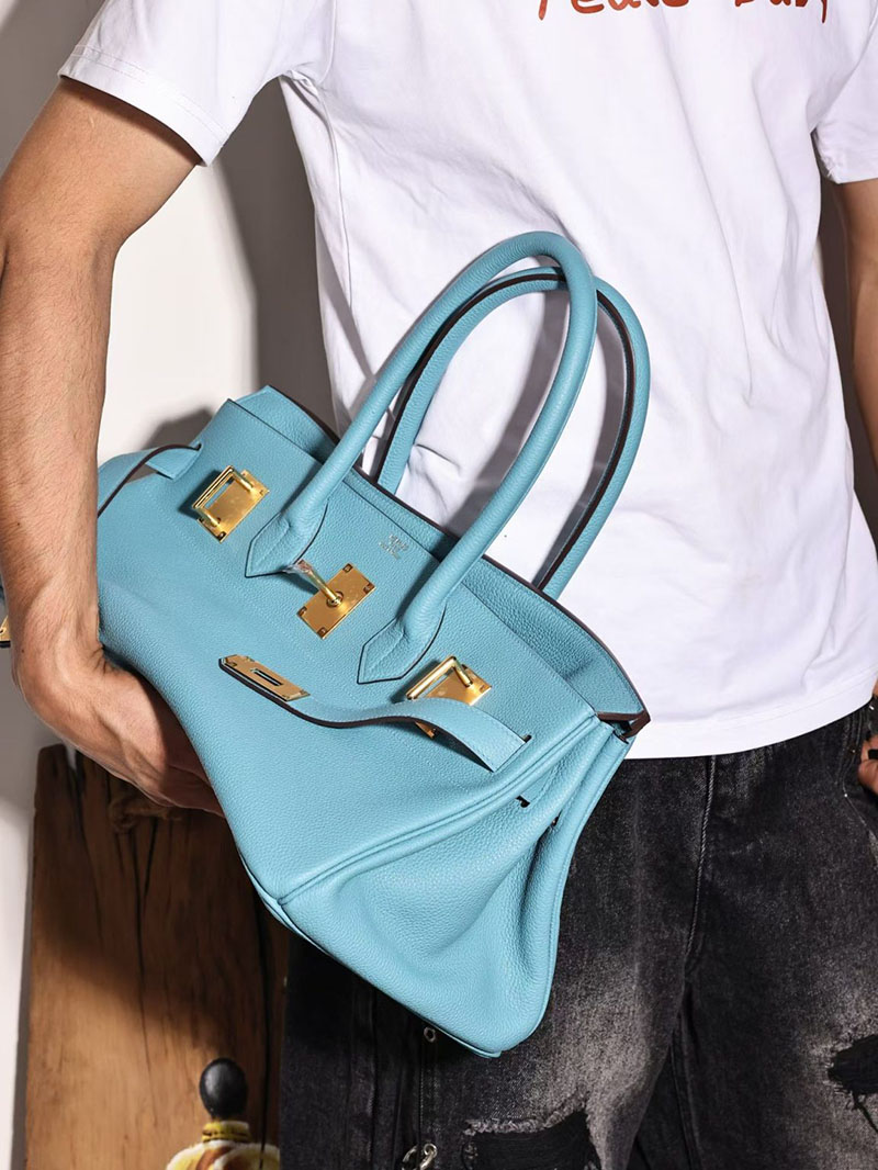 エルメス ショルダーバーキン42の通販 HERMES ショルダーバーキン42 ブルードノール トゴ ゴールド金具 H044160CCP3 ショルダーバーキン42 - 画像 (5)