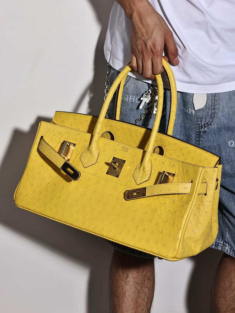 エルメス ショルダーバーキン42の通販 HERMES ショルダーバーキン42 ライム オーストリッチ ゴールド金具 H044163CC9R ショルダーバーキン 定価 - 画像 (3)