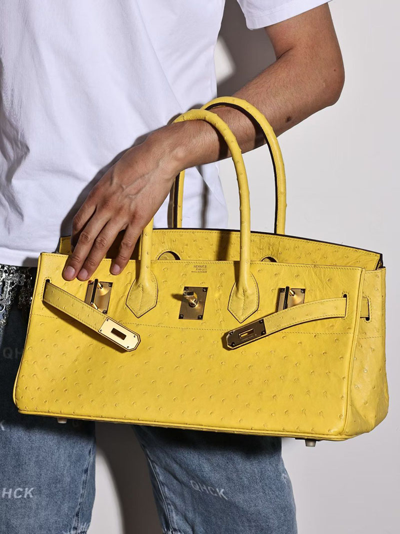 エルメス ショルダーバーキン42の通販 HERMES ショルダーバーキン42 ライム オーストリッチ ゴールド金具 H044163CC9R ショルダーバーキン 定価 - 画像 (2)
