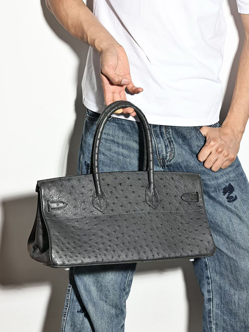 エルメス ショルダーバーキン42の通販 HERMES ショルダーバーキン42 プロン オーストリッチ シルバー金具 H044163CK8P エルメス バーキン メンズ - 画像 (9)