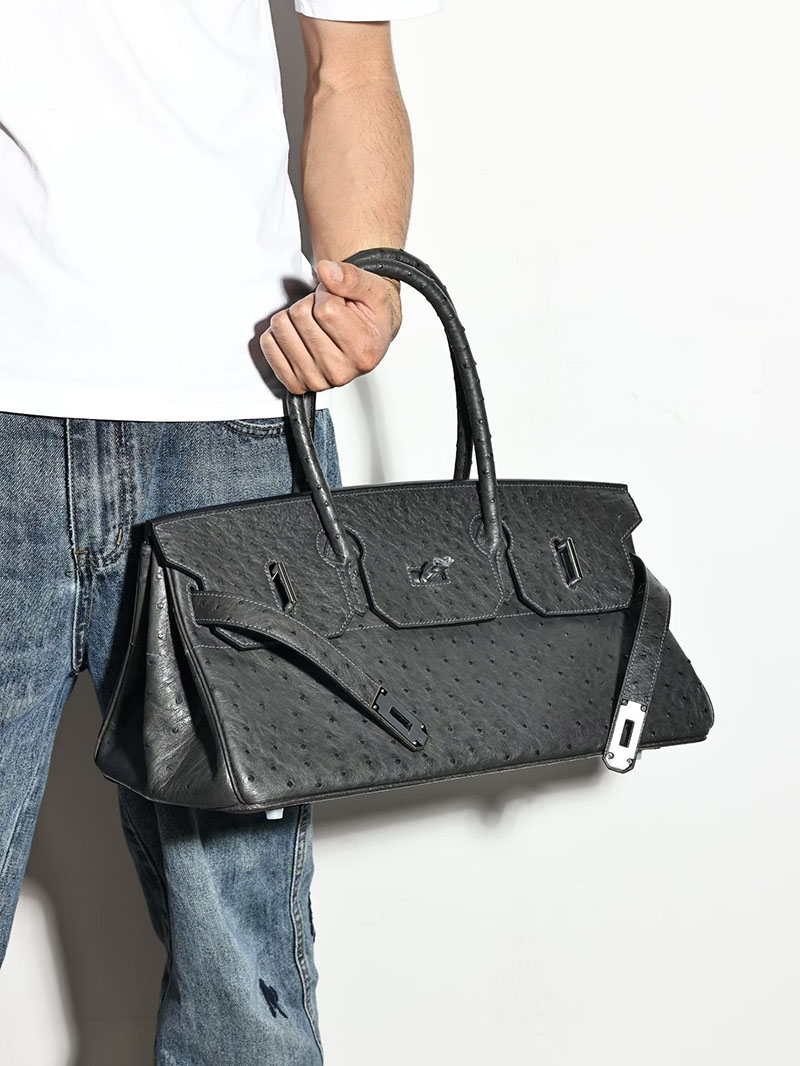 エルメス ショルダーバーキン42の通販 HERMES ショルダーバーキン42 プロン オーストリッチ シルバー金具 H044163CK8P エルメス バーキン メンズ - 画像 (8)