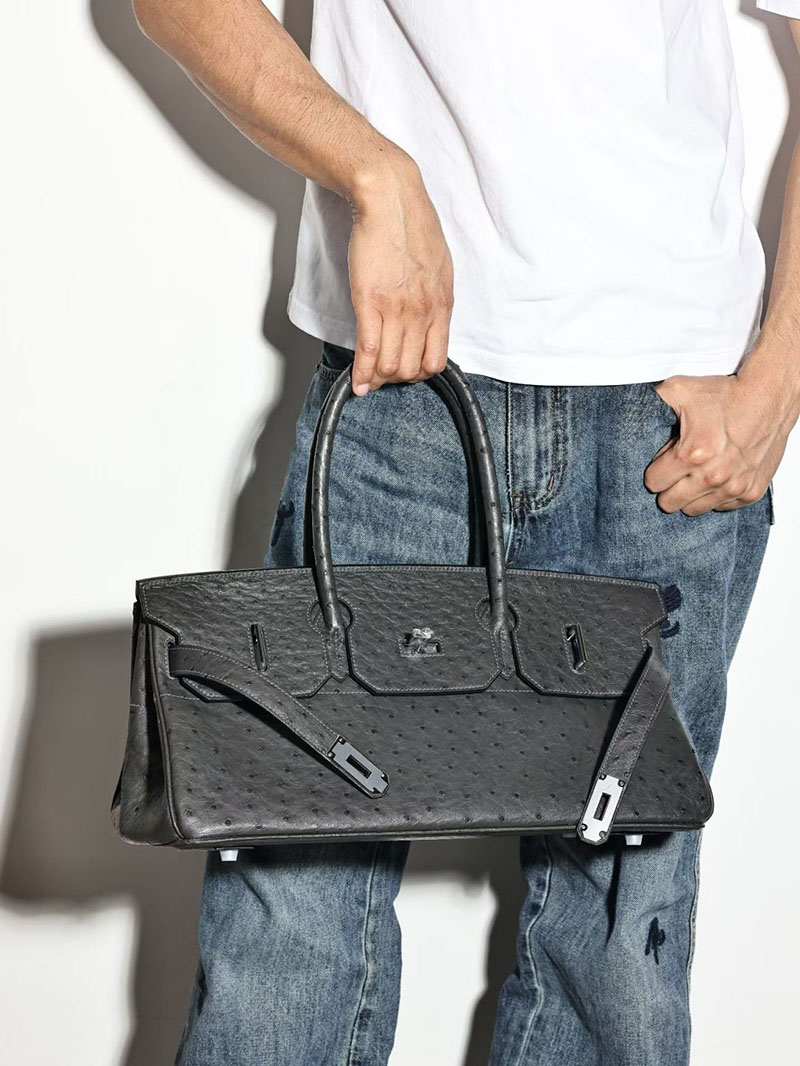 エルメス ショルダーバーキン42の通販 HERMES ショルダーバーキン42 プロン オーストリッチ シルバー金具 H044163CK8P エルメス バーキン メンズ - 画像 (2)