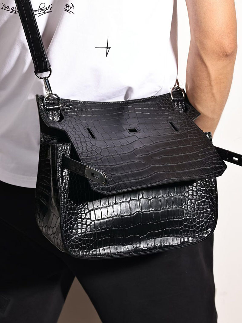 エルメス メンズバッグ 人気の通販 HERMES ジプシエール28 黒 ブラック クロコダイル シルバー金具 H065842CK89 エルメス メンズバッグ ビジネス - 画像 (4)