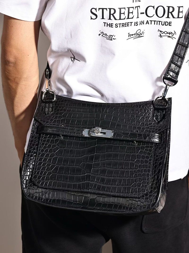 エルメス メンズバッグ 人気の通販 HERMES ジプシエール28 黒 ブラック クロコダイル シルバー金具 H065842CK89 エルメス メンズバッグ ビジネス - 画像 (2)