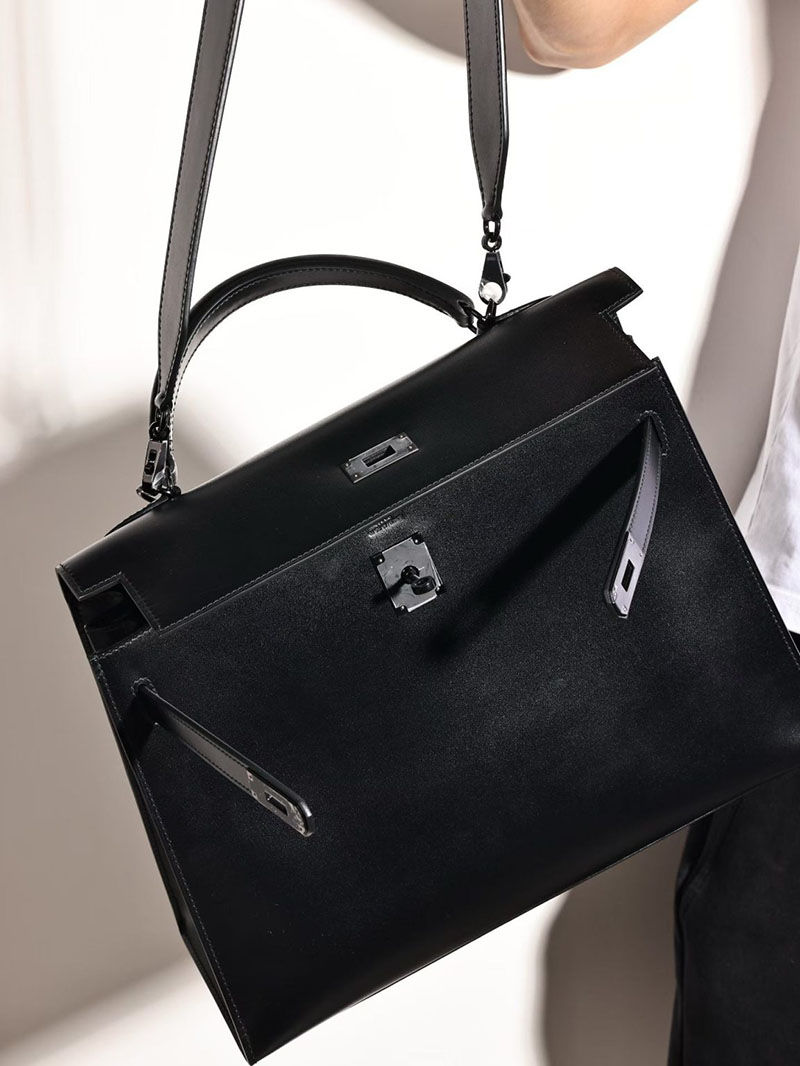 エルメス メンズバッグ 人気の通販 HERMES エルメス ケリー35cm 外縫い 黒 ボックスカーフ ブラック金具 H062434CK89 エルメス メンズバッグ ケリー - 画像 (6)