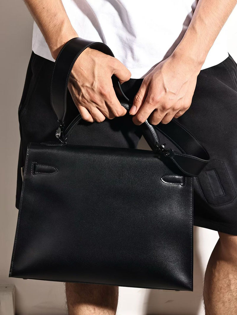 エルメス メンズバッグ 人気の通販 HERMES エルメス ケリー35cm 外縫い 黒 ボックスカーフ ブラック金具 H062434CK89 エルメス メンズバッグ ケリー - 画像 (3)
