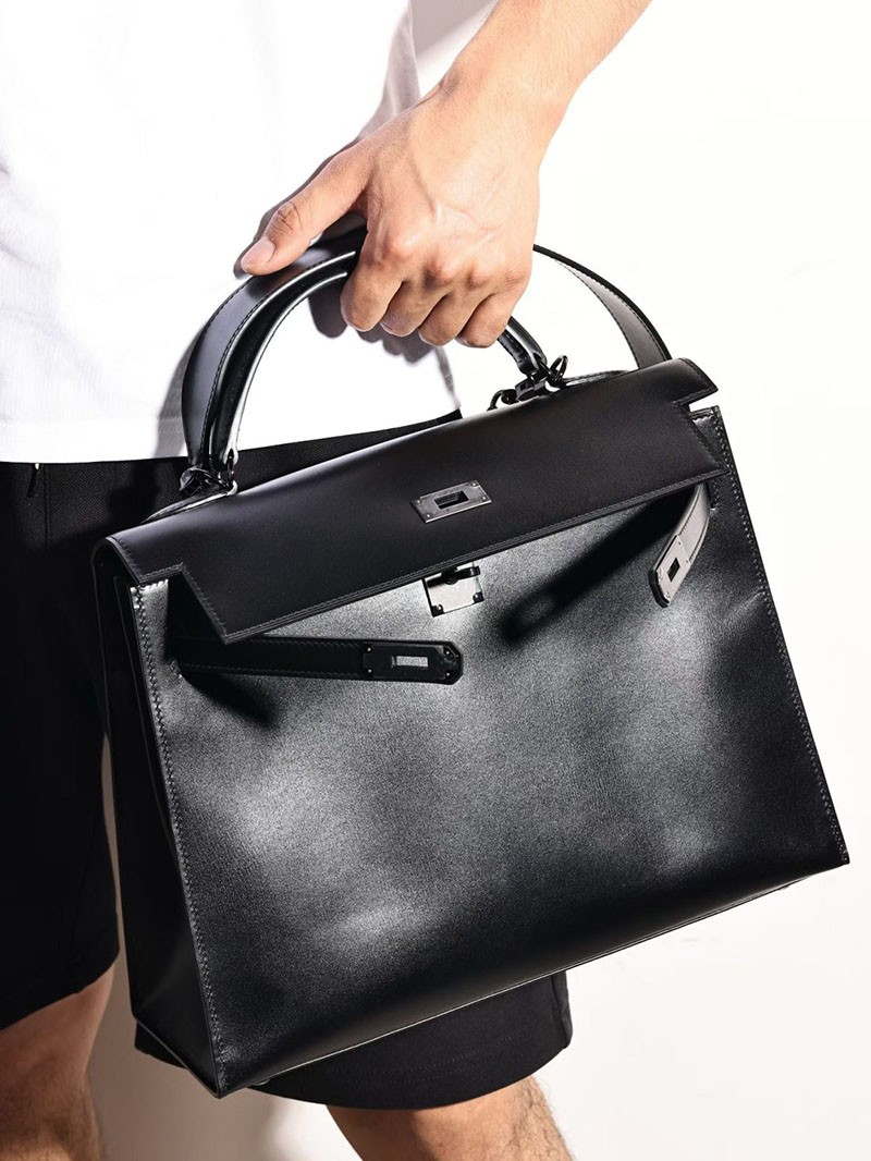 エルメス メンズバッグ 人気の通販 HERMES エルメス ケリー35cm 外縫い 黒 ボックスカーフ ブラック金具 H062434CK89 エルメス メンズバッグ ケリー - 画像 (2)