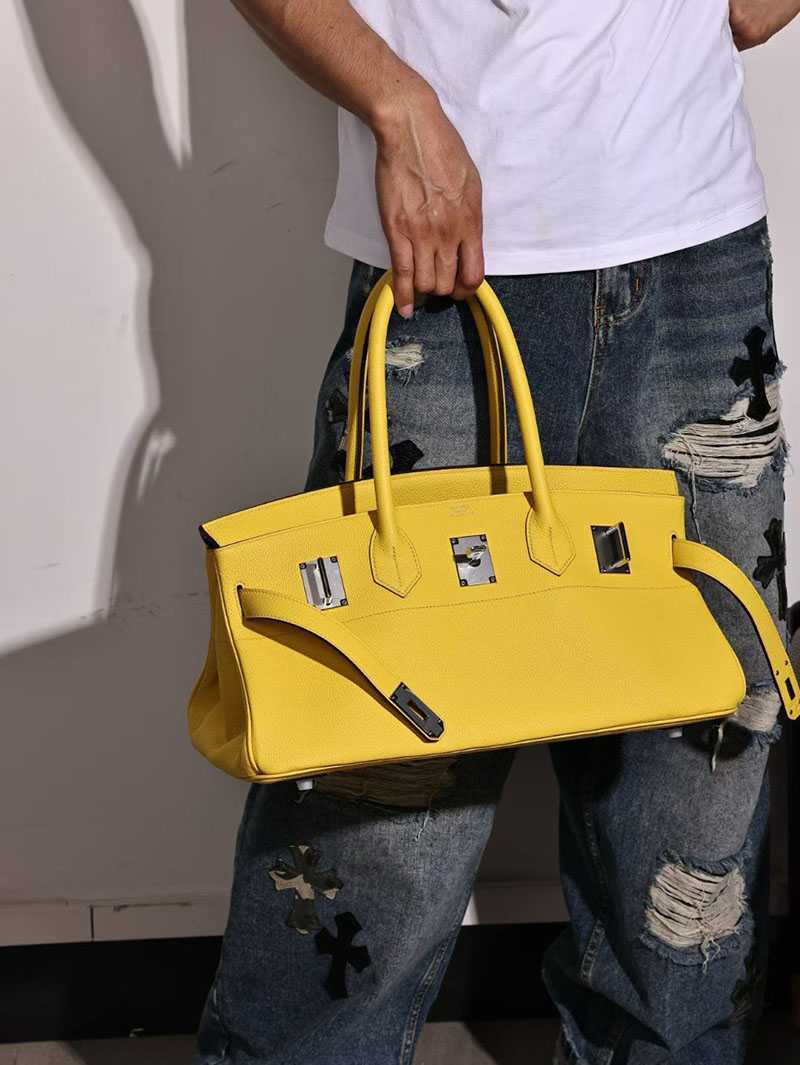 エルメス ショルダーバーキン42の通販 HERMES ショルダーバーキン42 ライム トゴ シルバー金具 H044160CK9R エルメス ショルダーバーキン - 画像 (9)