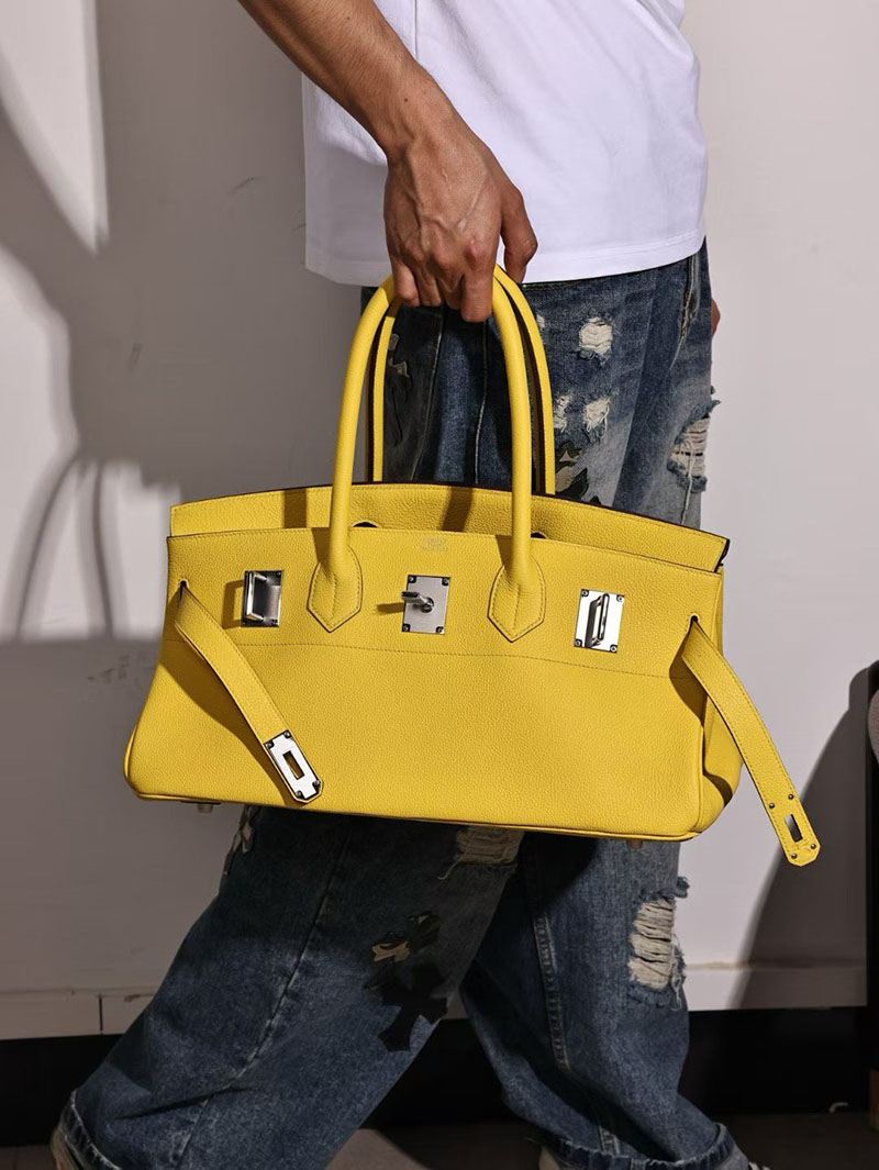 エルメス ショルダーバーキン42の通販 HERMES ショルダーバーキン42 ライム トゴ シルバー金具 H044160CK9R エルメス ショルダーバーキン - 画像 (8)